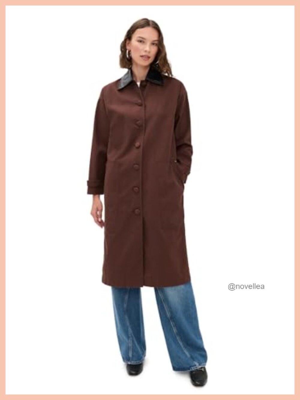 Oversized Utility Barn Jacket Mid-Weight Canvas Faux Leather Trim Relaxed